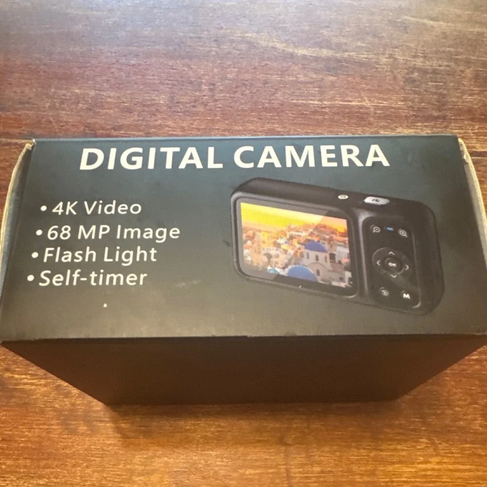 4K Digital Camera 64MP Vlogging Camera 18X Zoom 2.8in Screen Black New